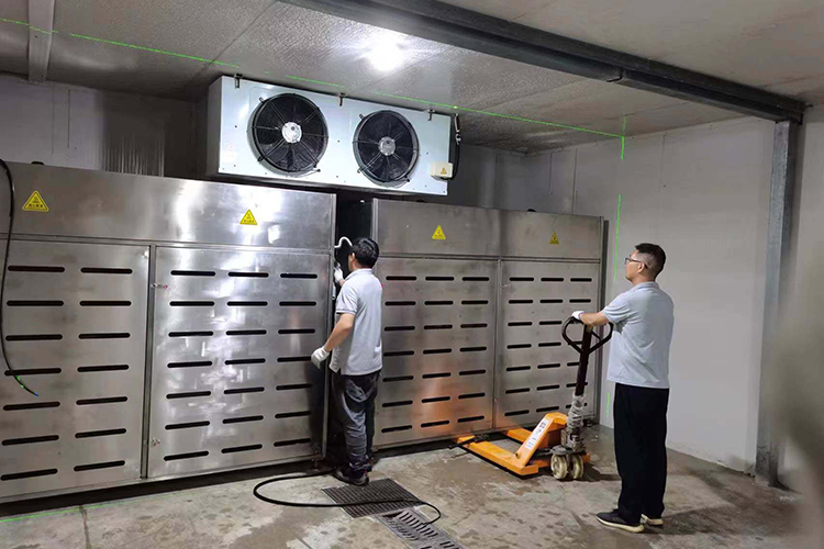 风箱位置就位作业